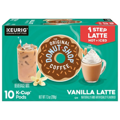 The Original Donut Shop Vanilla Latte Coffee Single Serve K Cup Pod - 10 Count - Image 4