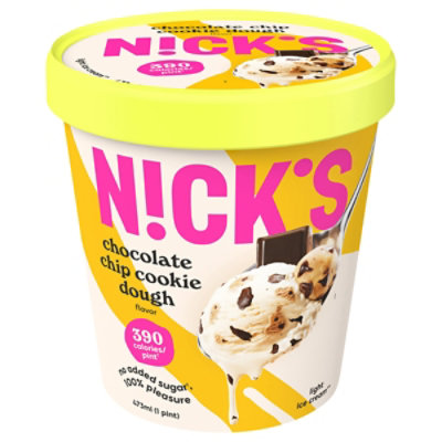 Nick's Chocolate Chip Cookie Dough Ice Cream - 16 Oz