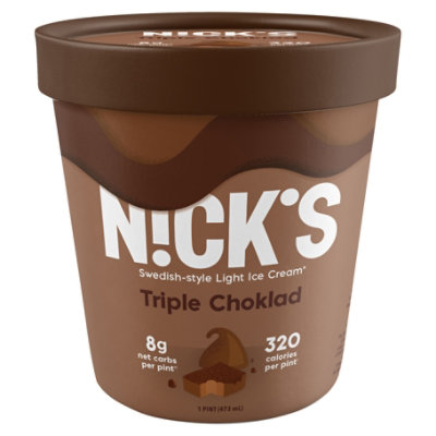Nicks Triple Choklad Ice Cream - 1 PT