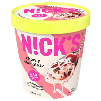 Nick's Cherry Chocolate Ice Cream - 16 Oz - Image 1