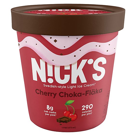 Nicks Cherry Choka Flaka Ice Cream - 16 OZ