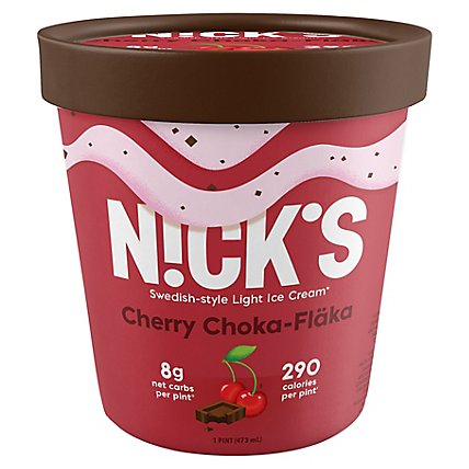 Nicks Cherry Choka Flaka Ice Cream - 16 OZ - Image 1