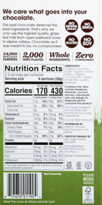 Alter Eco Milk Choc Bar Grass Fed - 2.65 OZ - Image 6