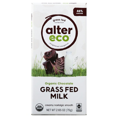 Alter Eco Milk Choc Bar Grass Fed - 2.65 OZ