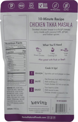 Kevins Natural Foods Tikka Masala Sauce - 7 OZ - Image 6