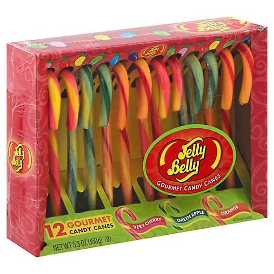 Jelly Belly Red 3 Flavor Canes - 5.3 OZ