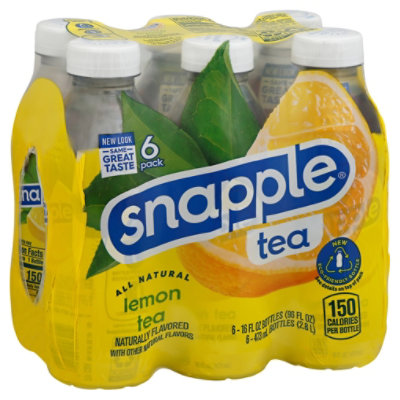 Snapple Peach Tea, 16 Fl Oz Glass Bottles, 6 Pack