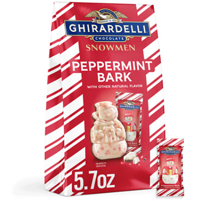 Ghirardelli Peppermint Bark Snowmen Bag - 5.7 Oz - Image 1