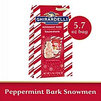 Ghirardelli Peppermint Bark Snowmen Bag - 5.7 Oz - Image 1