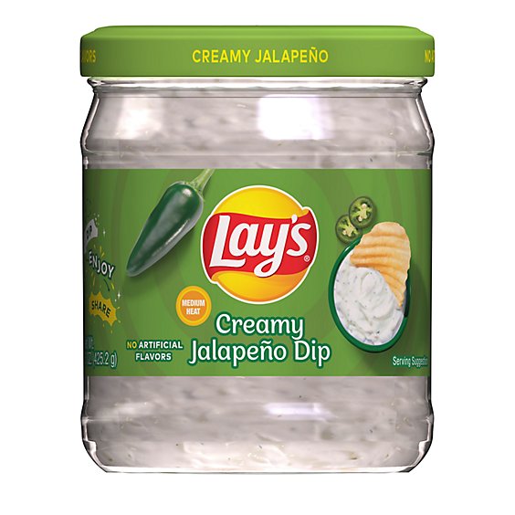 Lays Dip Creamy Jalapeno - 15 Oz