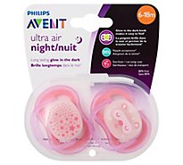 Philips Avent Ultra Air Nighttime Pacifier 6 To 18 Months - Each