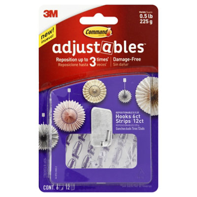 3M Command Adjustable Hooks - Each