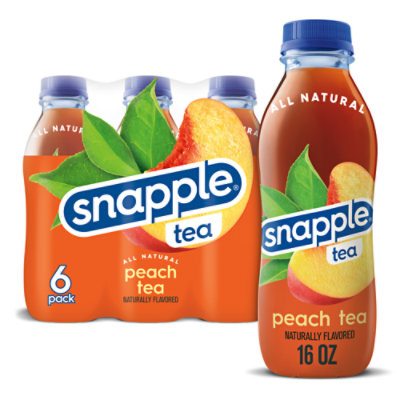 Snapple Peach Tea Recycled Bottles - 6-16 Fl. Oz.