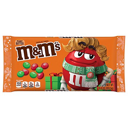 M&M'S Holiday Christmas Assortment Peanut Butter Milk Chocolate Candy Bag - 10 Oz - Image 3