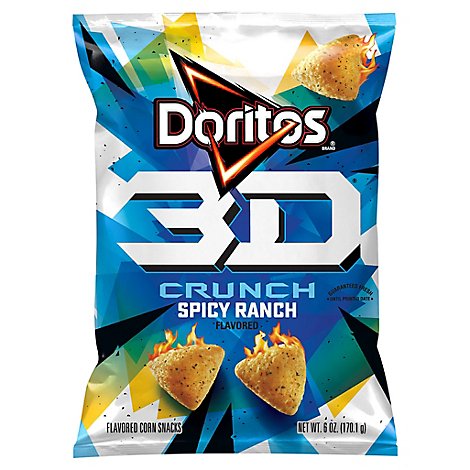 DORITOS 3D Crunch Spicy Ranch Chips - 6 OZ