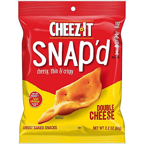 Cheez-It Snapd Cheese Cracker Chips Thin Crisps Double Cheese - 2.2 Oz