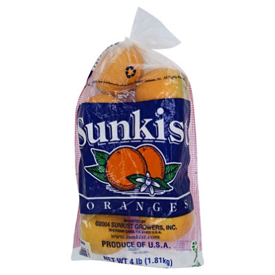 Sunkist Valencia Oranges - 4 Lb
