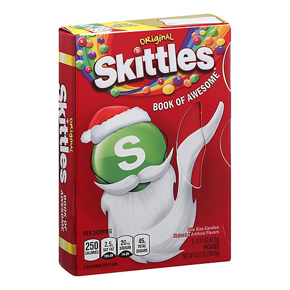 Skittles Candy Christmas Original Book Of Awesome - 3-2.17 Oz
