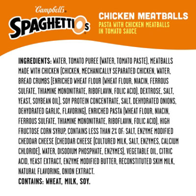 Campbell's SpaghettiOs Canned Pasta with Chicken Meatballs - 15.6 Oz - Image 5