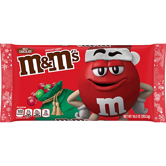 M&M'S Holiday Milk Chocolate Christmas Candy Bag - 10 Oz