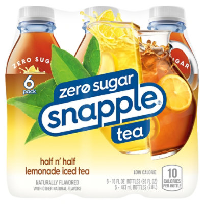 Snapple Zero Sugar Half n Half Tea  In Recycled Plastic Bottle - 6-16 Fl. Oz. - Image 3