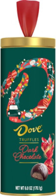 DOVE Truffles Christmas Dark Chocolate Candy Holiday Gift Tin - 6 Oz - Image 2