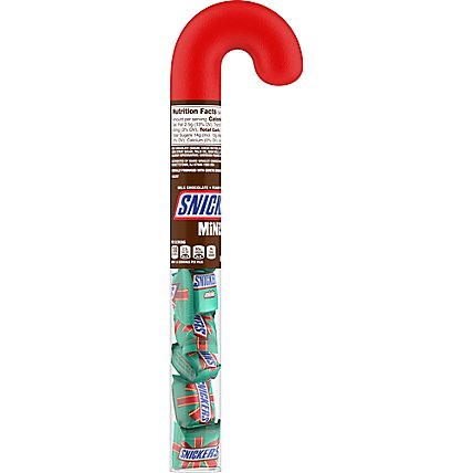 Snickers Christmas Minis Size Chocolate Candy Cane Tube - 2.14 Oz - Image 1