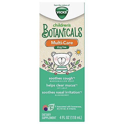 Vicks Childrens Botanicals Dietary Supplement Cough + Mucus + Nasal Multi Care - 4 Fl. Oz. - Image 3