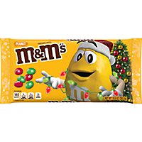 M&M'S Holiday Peanut Milk Chocolate Christmas Candy Bag - 10 Oz - Image 1