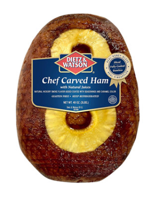 Dietz & Watson Ham Chef Carved Mini - 3 Lb - Image 1