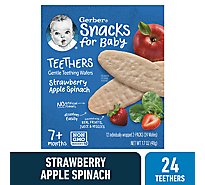 Gerber Strawberry Apple Spinach Snack Box for Baby Teethers - 12-1.7 Oz