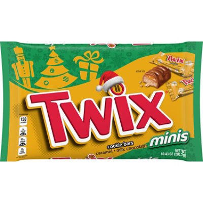 Twix Holiday Minis Size Caramel Cookie Bar Christmas Candy - 10.43 Oz - Image 1