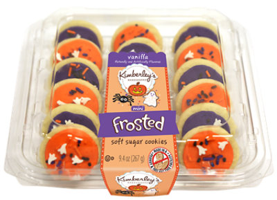 Halloween Orange & Purple Frosted Mini Cookies - 9.4 OZ - Image 1