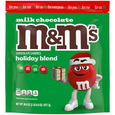 M&M'S Christmas Gift Milk Chocolate Candy Bag - 38 Oz - Image 1