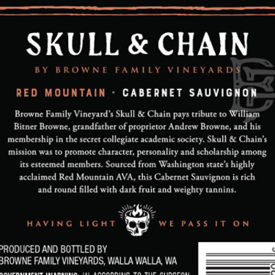Browne Cab Sauv Skull And Chain Wine - 750 ML - Image 4