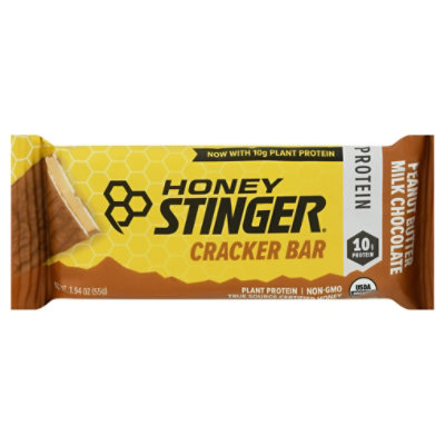 Honey Stinger Cracker Bar Peanut Butter Milk Chocolate 1.94OZ Jewel