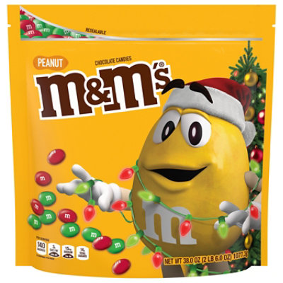 M&M'S Christmas Gift Peanut Milk Chocolate Candy Bag - 38 Oz - Image 3