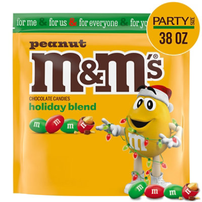 M&Ms Chocolate Candies Chrismas Holiday Milk Chocolate Peanut - 38 Oz