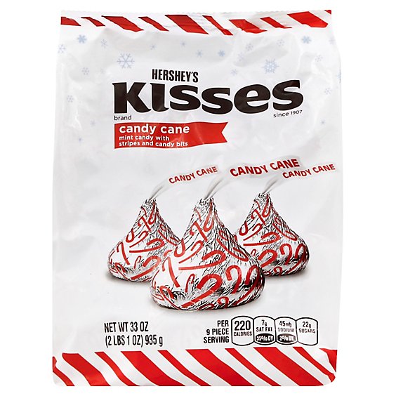 Hshy Kisses Candy Cane Gusset - 33 OZ