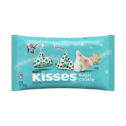 HERSHEY'S Kisses Sugar Cookie Flavor White Creme With Cookie Pieces Candy Bag - 9 Oz - Image 1
