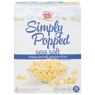 JOLLY TIME Microwave Popcorn Simply Popped Sea Salt Lightly Salted - 6-3 Oz - Image 3