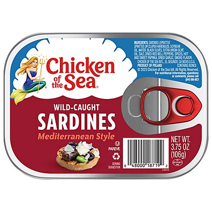 Chicken Of The Sea Sardines Mediterranean Style - 3.75 OZ - Image 2