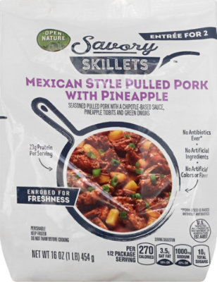 Open Nature Savory Skillets Mexican Style Pulled Pork W/pineapple - 16 OZ - Image 2