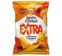 Lays Kettle Cooked Potato Chips Extreme Cheddar - 7.75 OZ