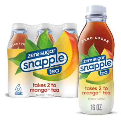 Snapple Zero Sugar Takes 2 to Mango Tea In Bottle - 6-16 Fl. Oz.