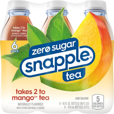 Snapple Zero Sugar Takes 2 to Mango Tea In Bottle - 6-16 Fl. Oz. - Image 6