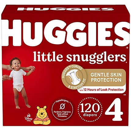 Huggies Little Snugglers Size 4 Baby Diapers - 120 Count - Image 2