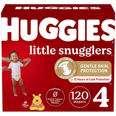 Huggies Little Snugglers Diapers Size 4 Huge Pack - 120 Count
