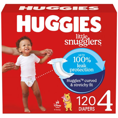 Huggies Little Snugglers Diapers Size 4 Huge Pack - 120 Count