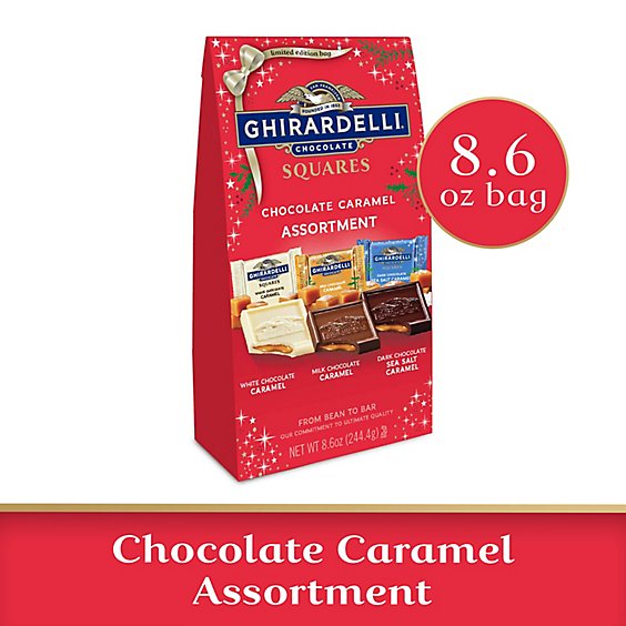 Ghirardelli Chocolate Caramel Assortment Squares Bag - 8.6 Oz